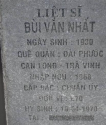 Tim thân nhân liệt sĩ Bùi Văn Nhất