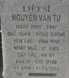 Tìm thân nhân liệt sĩ Nguyễn Văn Tư