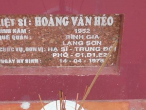 Nhắn tìm thân nhân liệt sỹ Hoàng Văn Héo