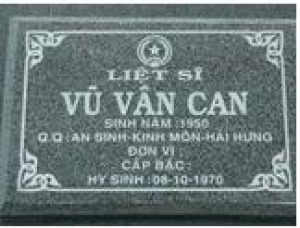 Tìm thân nhân liệt sĩ Vũ Vân Can