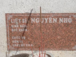 Nhắn tìm thân nhân liệt sĩ Nguyễn Nhỏ