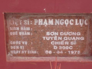 Nhắn tìm thân nhân liệt sỹ Phạm Ngọc Lục