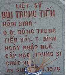 Tìm thân nhân liệt sĩ Bùi Trung Tiến