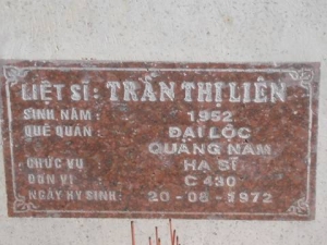 Nhắn tìm thân nhân liệt sỹ  Trần Thị Liên