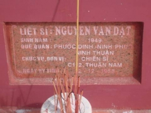 Nhắn tìm thân nhân liệt sỹ  Nguyễn Văn Dặt