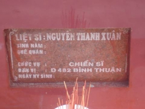 Nhắn tìm thân nhân liệt sĩ Nguyễn Thanh Xuân