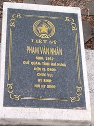 Nhắn tìm thân nhân liệt sỹ  Phạm Văn Nhân 