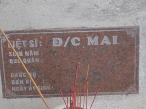 Nhắn tìm thân nhân liệt sĩ Mai