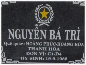 Nhắn tin tìm thân nhân liệt sĩ Nguyễn Bá Trì