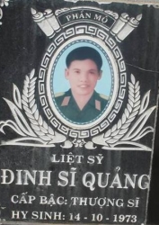 Tìm thân nhân liệt sĩ Đinh Sĩ Quảng