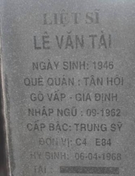 Tìm thân nhân liệt sĩ Lê Văn Tài