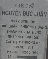Tìm thân nhân liệt sĩ Nguyễn Đức Luân