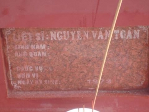 Nhắn tìm thân nhân liệt sĩ Nguyễn Văn Toản