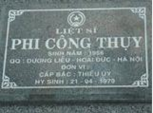 Tìm thân nhân liệt sĩ Phi Công Thụy