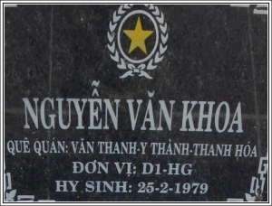Nhắn tìm thân nhân liệt sỹ Nguyễn Văn Khoa