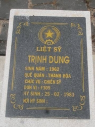 Nhắn tìm thân nhân liệt sỹ  Trịnh Dung