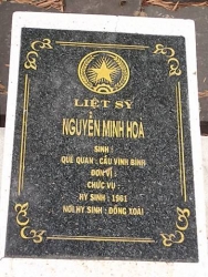 Nhắn Tìm Thân Nhân Liệt Sỹ  Nguyễn Minh Hòa