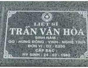 Tìm thân nhân liệt sĩ Trần Văn Hòa hi sinh năm 1980