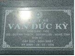 Tìm thân nhân liệt sĩ Văn Đức Kỳ