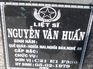 Nhắn tìm thân nhân liệt sỹ  Nguyễn Văn Huấn