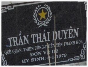 Nhắn tìm thân nhân liệt sỹ  Trần Thái Duyên