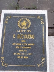 Nhắn tìm thân nhân liệt sỹ  Đ.Đức Dương 