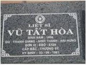 Tìm thân nhân liệt sĩ Vũ Tất Hòa