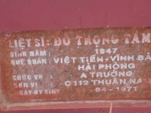 Tìm thân nhân liệt sĩ  Đỗ Trọng Tám