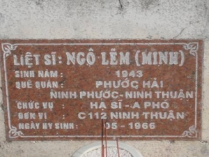 Nhắn tìm thân nhân liệt sỹ  Ngô Lẽm (Minh)