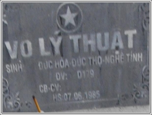 Nhắn tim thân nhân liệt sỹ Võ Lý Thuật