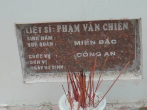 Nhắn tìm thân nhân liệt sỹ Phạm Văn Chiên