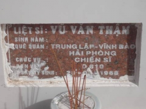 Tìm thân nhân liệt sĩ  Vũ văn Thậm