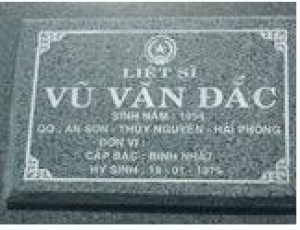 Tìm thân nhân liệt sĩ Vũ Văn Đắc