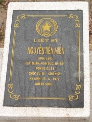 Nhắn tìm thân nhân liệt sỹ  Nguyễn Tiến Miễn