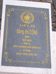 Nhắn tìm thân nhân liệt sỹ Công