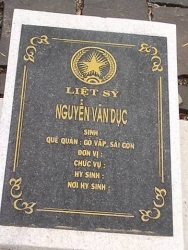 Nhắn Tìm Thân Nhân Liệt Sỹ Nguyễn Văn Dục