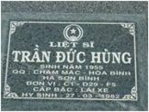 Tìm thân nhân liệt sĩ Trần Đức Hùng