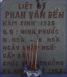Tìm thân nhân liệt sĩ Phan Văn Bền