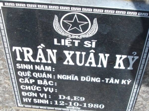 Nhắn tìm thân nhân liệt sỹ  Trần Xuân Kỷ