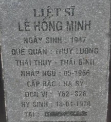 Tìm thân nhân liệt sĩ Lê Hồng Minh