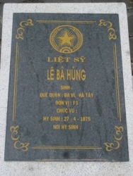 Nhắn tìm thân nhân liệt sỹ  Lê Bá Hùng