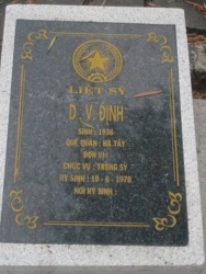 Nhắn tìm thân nhân liệt sỹ  D.V.Định
