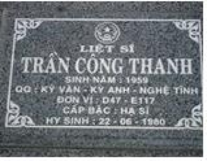 Tìm thân nhân liệt sĩ Trần Công Thanh