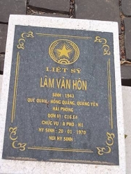 Tìm thân nhân liệt sĩ  Lâm Văn Hôn