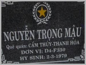 Nhắn tìm thân nhân liệt sỹ Nguyễn Trọng Mậu