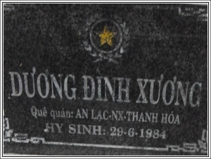 Nhắn tin tìm thân nhân liệt sĩ Dương Đình Xương