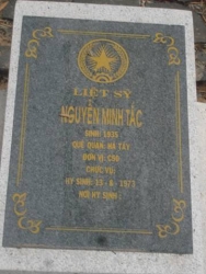 Nhắn tìm thân nhân liệt sỹ  Nguyễn Minh Tắc