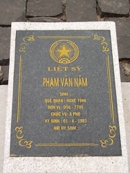 Nhắn tìm thân nhân liệt sỹ Phạm Văn Năm