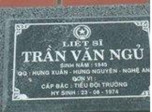 Tìm thân nhân liệt sĩ Trần Văn Ngũ