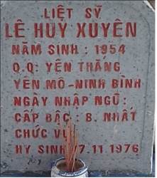 Tìm thân nhân liệt sĩ Lê Huy Xuyên